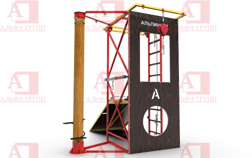 Учебно-тренировочный полигон Альпинист-2-0 (2,7м + бревно). Учебно-тренировочный полигон Альпинист-2-0 (2,7м + бревно).
