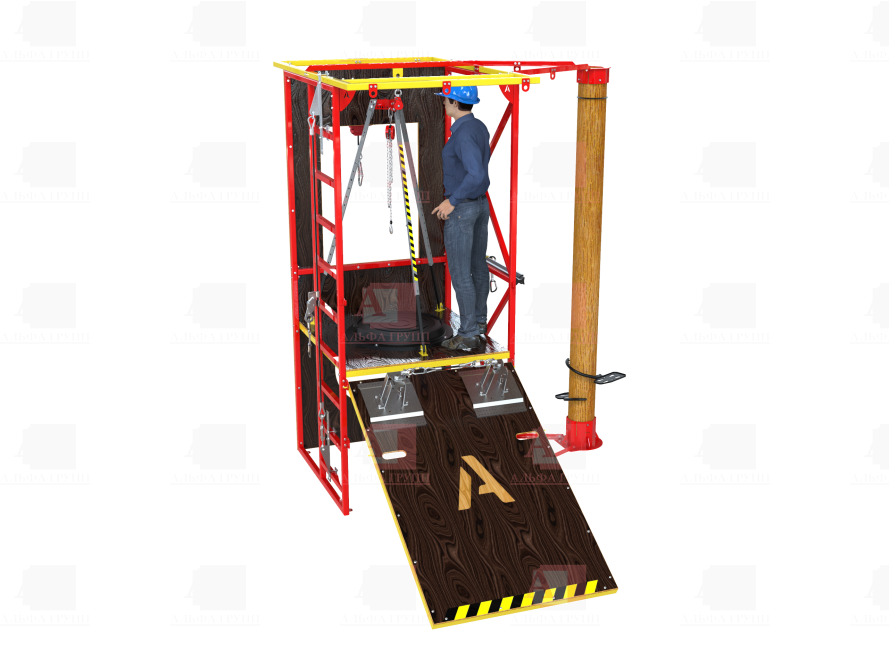 Учебно-тренировочный полигон Альпинист-2-0 (2,7м + бревно). Учебно-тренировочный полигон Альпинист-2-0 (2,7м + бревно).