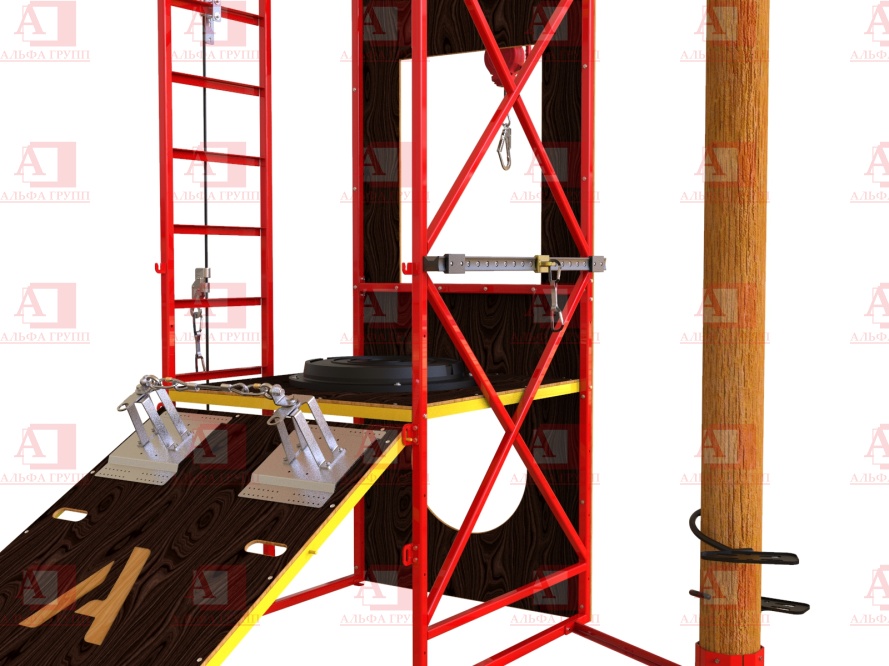 Учебно-тренировочный полигон Альпинист-2-0 (2,7м + бревно). Учебно-тренировочный полигон Альпинист-2-0 (2,7м + бревно).