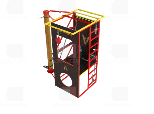 Учебно-тренировочный полигон Альпинист-2-0 (2,7м + бревно). Учебно-тренировочный полигон Альпинист-2-0 (2,7м + бревно).